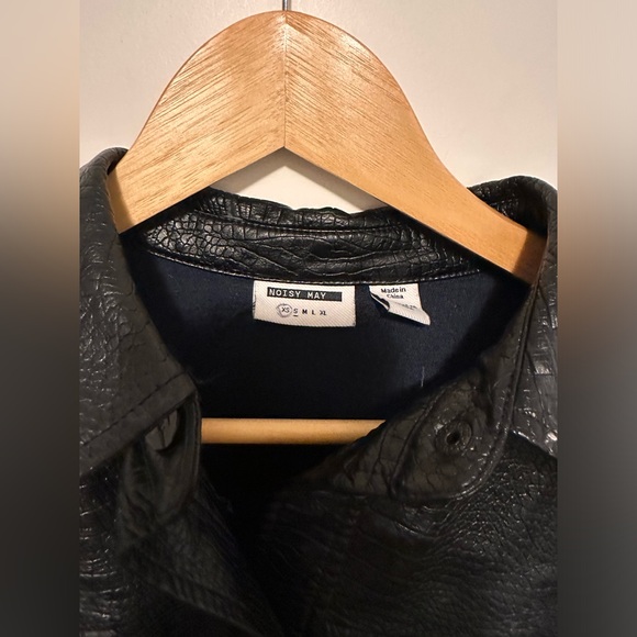 NOISY MAY McGuire Leather Shacket - Picture 2 of 11